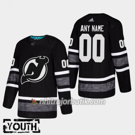 Barn Ishockey New Jersey Devils tröja med eget tryck Svart 2019 All-Star Adidas Authentic